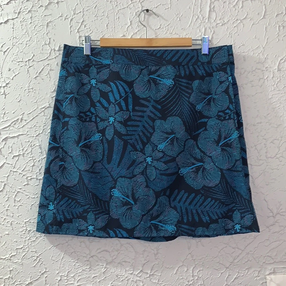 Rip Skirt Hawaii Short Wrap Mini Maui Moonlight Blue Large Floral Cruise Travel